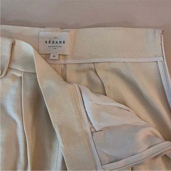 Sezane Loulou Trousers Wide-Leg pants - Picture 6 of 7
